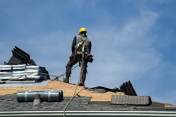 Professional Flat Roof Repair technician working in Stanton, MI